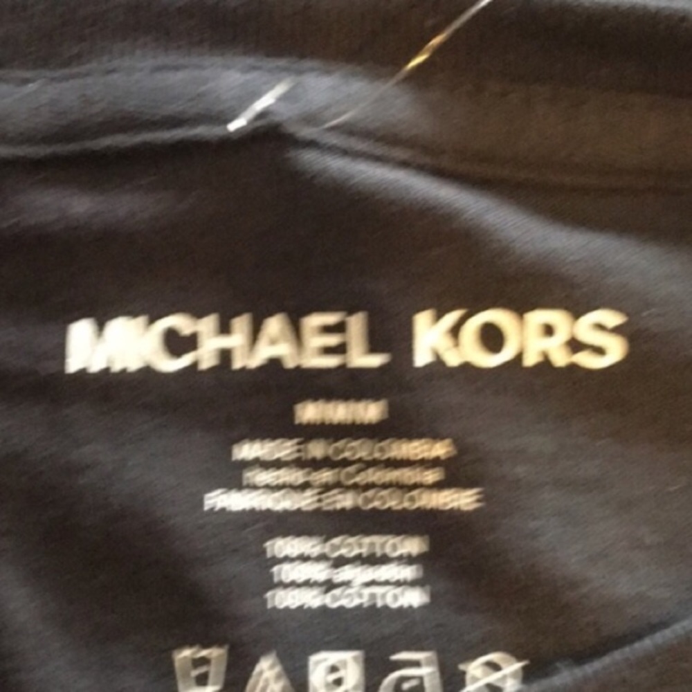 NWT Micheal Kors Black & Silver T-Shirt - Picture 4 of 6